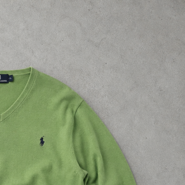 Ralph Lauren Sweater Schwarz, Grün Rare (XXL) Stitched Logo
