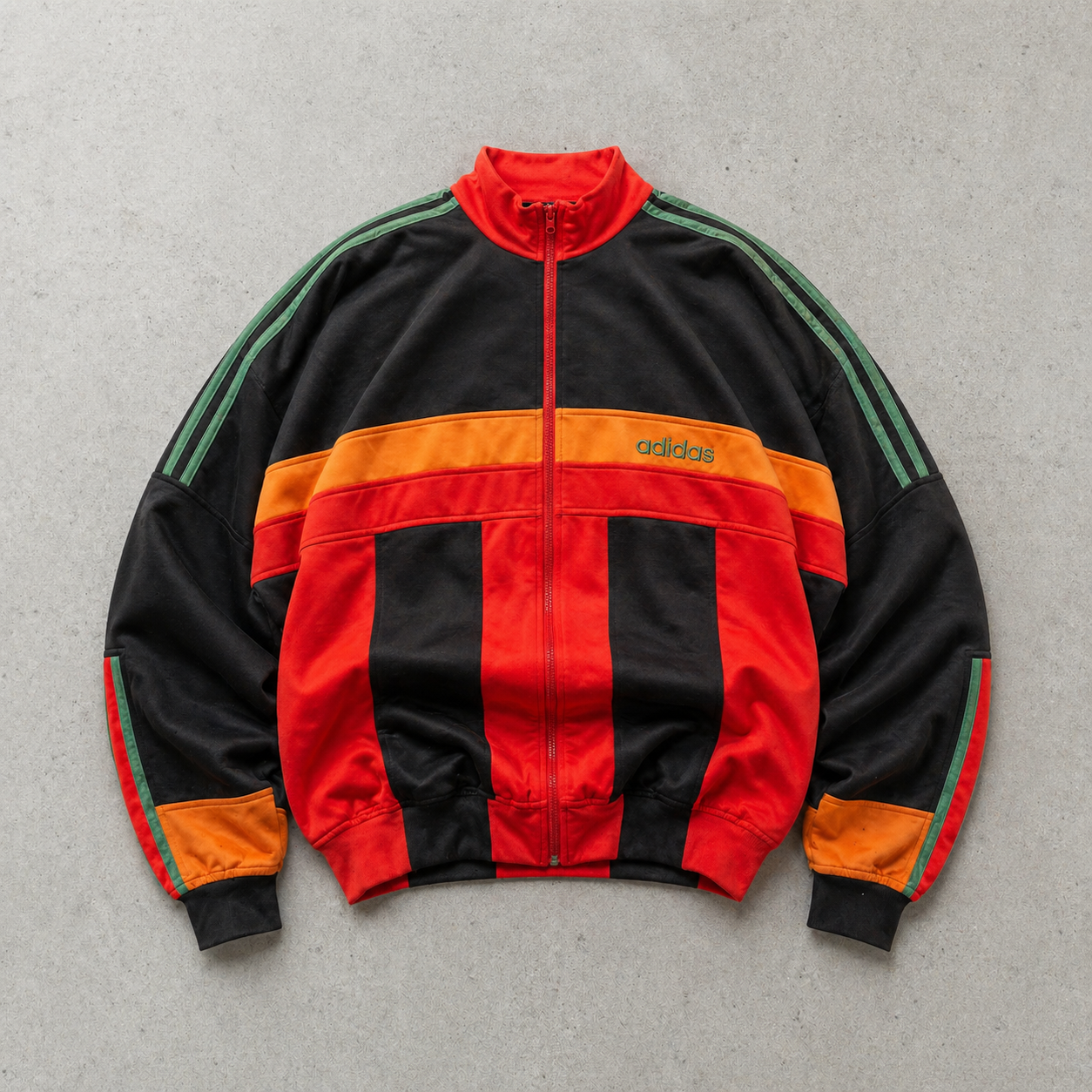 80s Adidas Jacket Bunt Rare (M) Stitched Logo