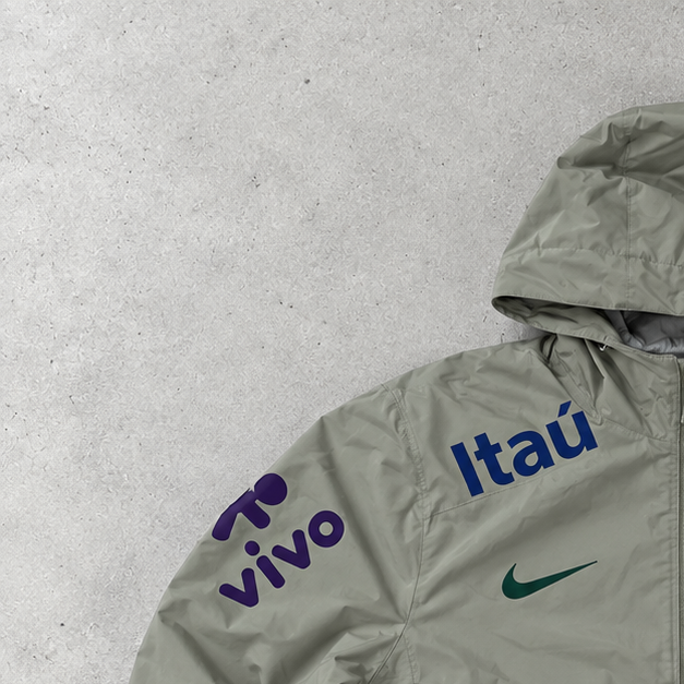 Brasilien Nike Jacket Schwarz, Weiß Limited (M)