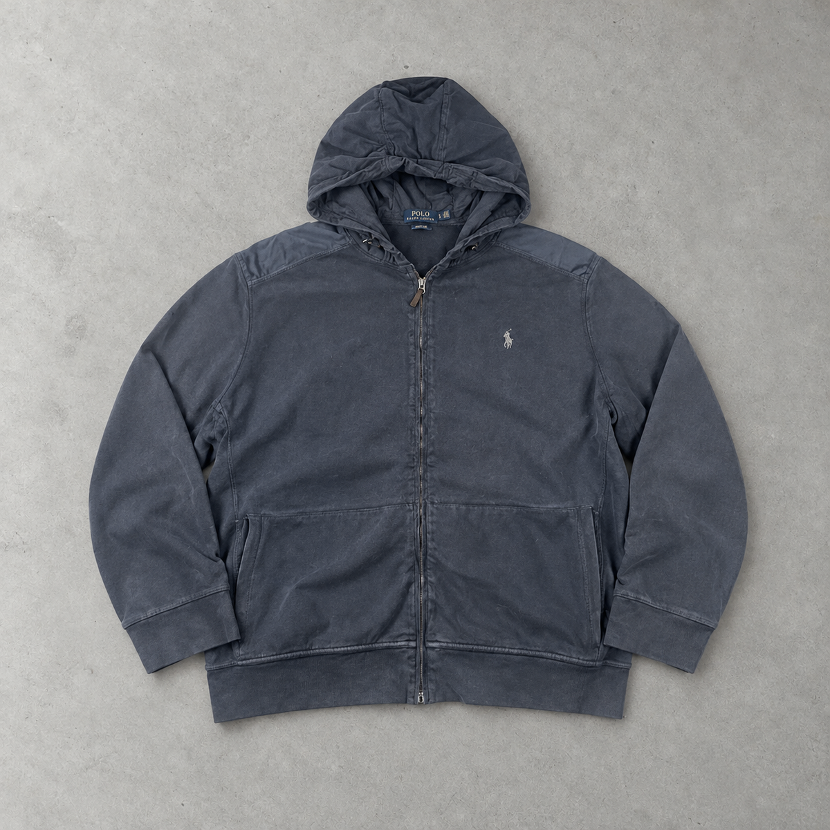 Polo Ralph Lauren Hoodie Marineblau Rare (XL) Stitched Logo