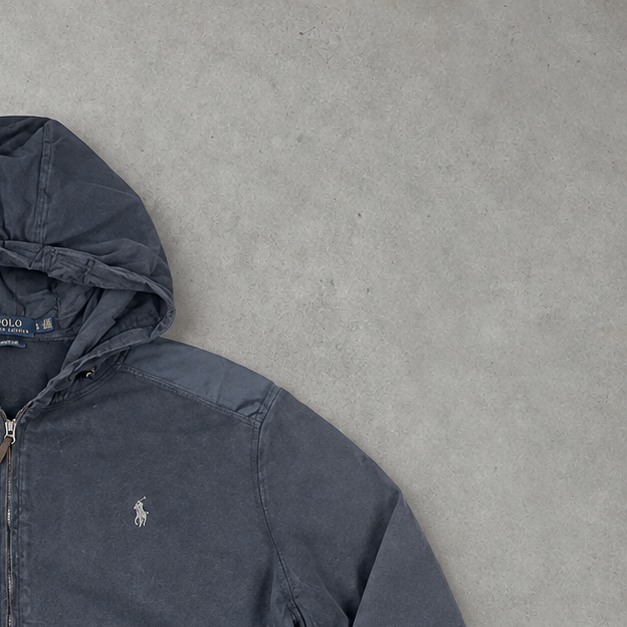 Polo Ralph Lauren Hoodie Marineblau Rare (XL) Stitched Logo