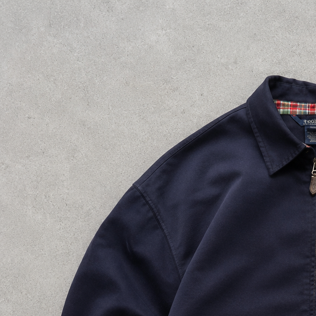 Ralph Lauren Harrington Jacket Navy Limited Stitched Logo (XS)