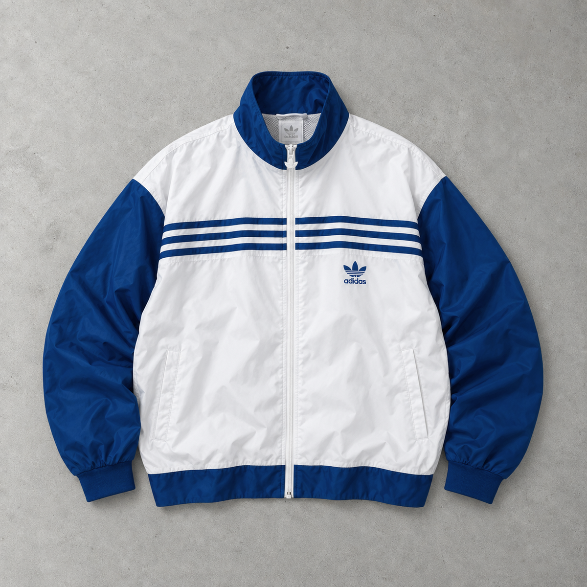 Adidas Jacke Weiß / Blau Selten (M)