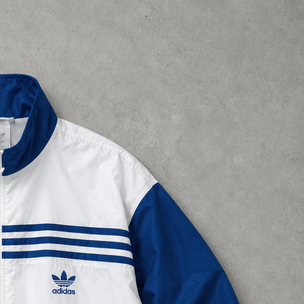 Adidas Jacke Weiß / Blau Selten (M)