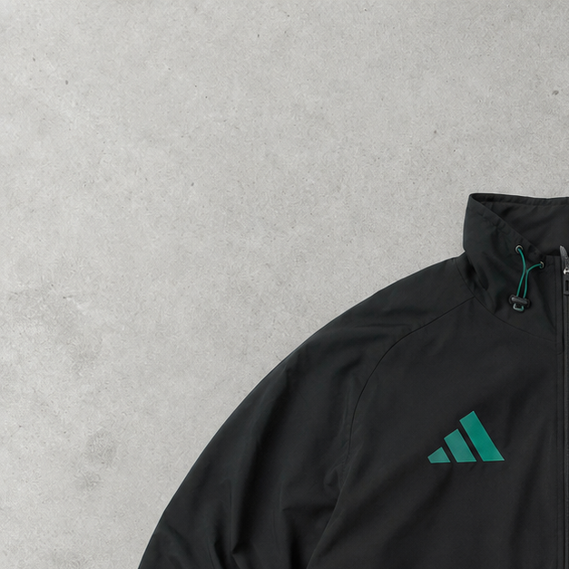 Algerien Adidas Windbreaker Schwarz, Grün Limited (Size M)