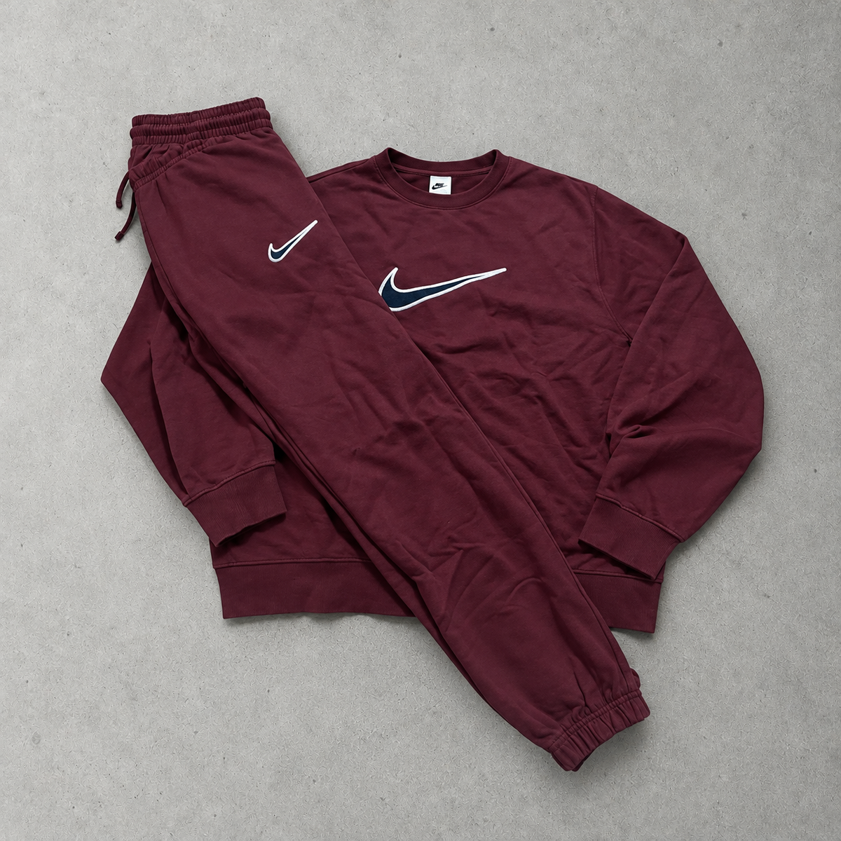 Nike Tracksuit Burgundy Rare Stitched Logo (L)