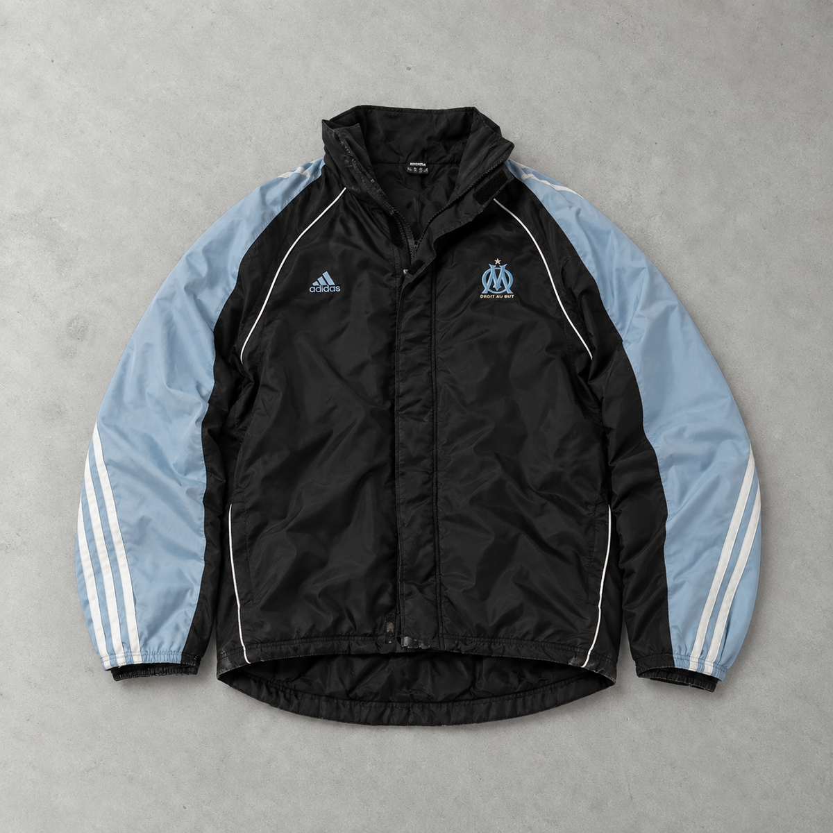 Adidas Puffer Jacket Black / Light Blue Limited (M)
