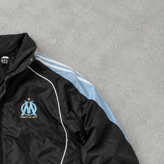 Adidas Puffer Jacket Black / Light Blue Limited (M)