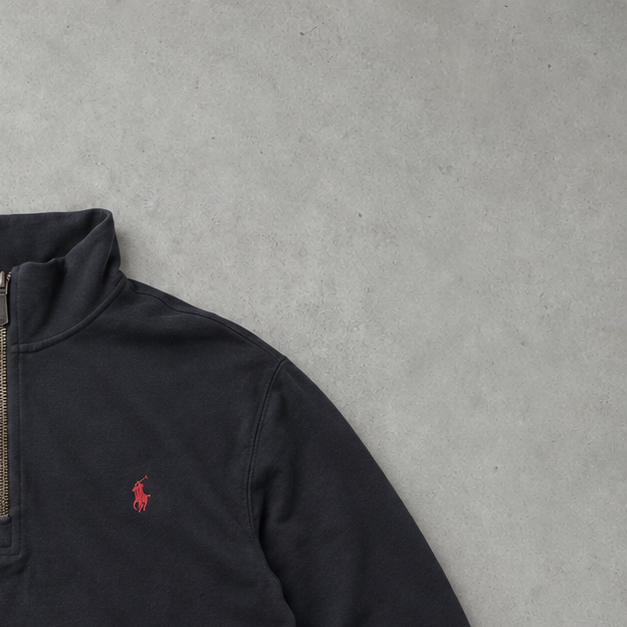 Polo Ralph Lauren Stitched Logo Sweater Marineblau Rare (L)