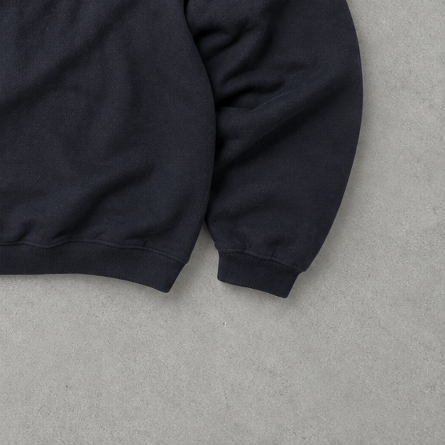 Polo Ralph Lauren Half-Zip Sweater Marineblau Rare (L) Stitched Logo