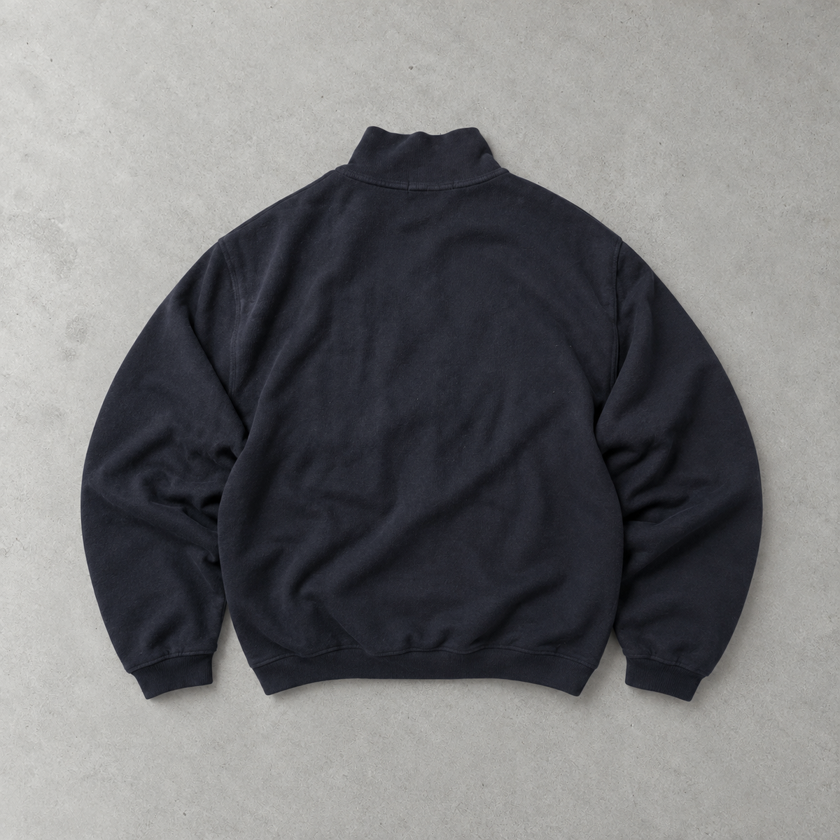 Polo Ralph Lauren Half-Zip Sweater Marineblau Rare (L) Stitched Logo
