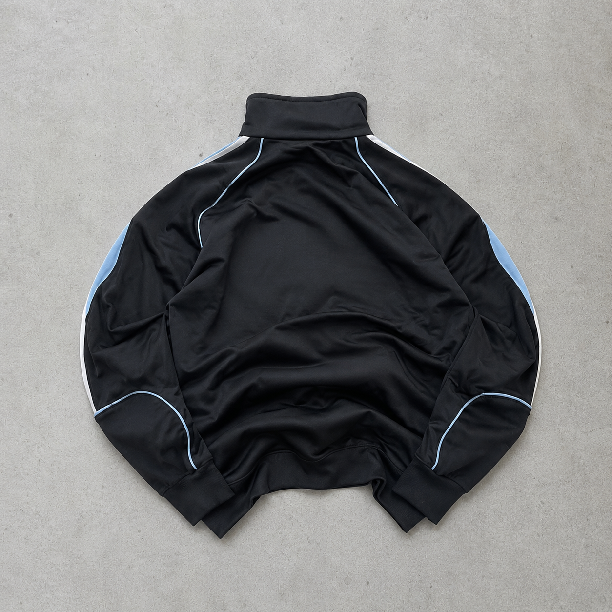 Y2K Adidas Jacket Marineblau, Hellblau Rare (M) Stitched Logo