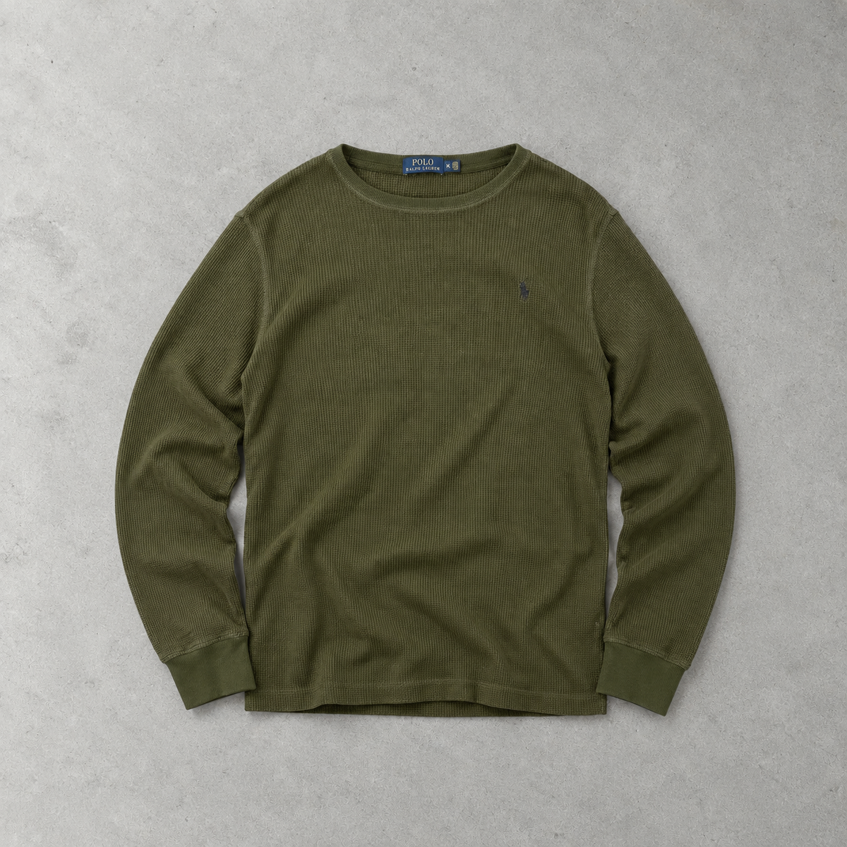 Ralph Lauren Sweater Khaki Stitched Logo Limited (XL)