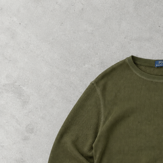 Ralph Lauren Sweater Khaki Stitched Logo Limited (XL)