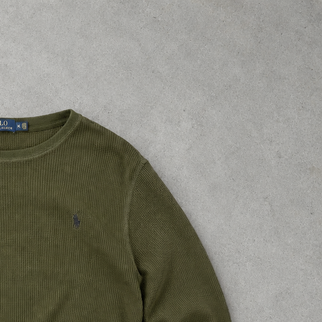 Ralph Lauren Sweater Khaki Stitched Logo Limited (XL)