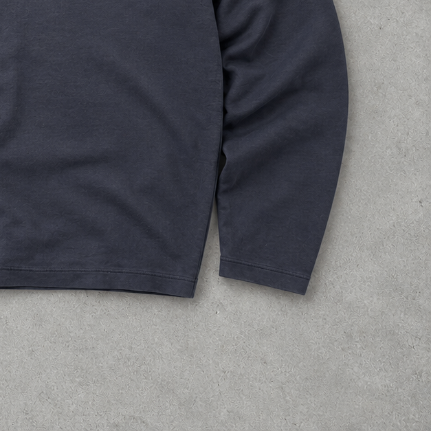 Ralph Lauren Half-Zip Sweater Marineblau Rare (L) Stitched Logo