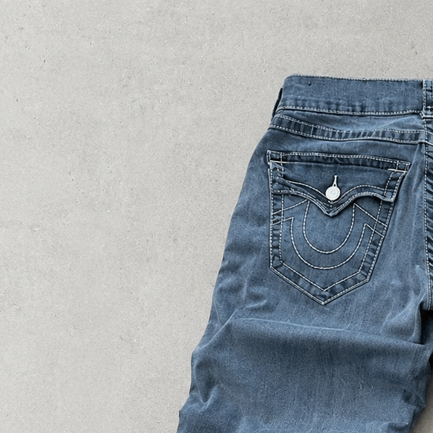 True Religion Ricky Relaxed Straight Jeans Grau Rare (W29 | DE 44)