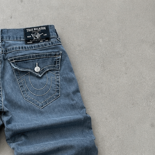 True Religion Ricky Relaxed Straight Jeans Grau Rare (W29 | DE 44)