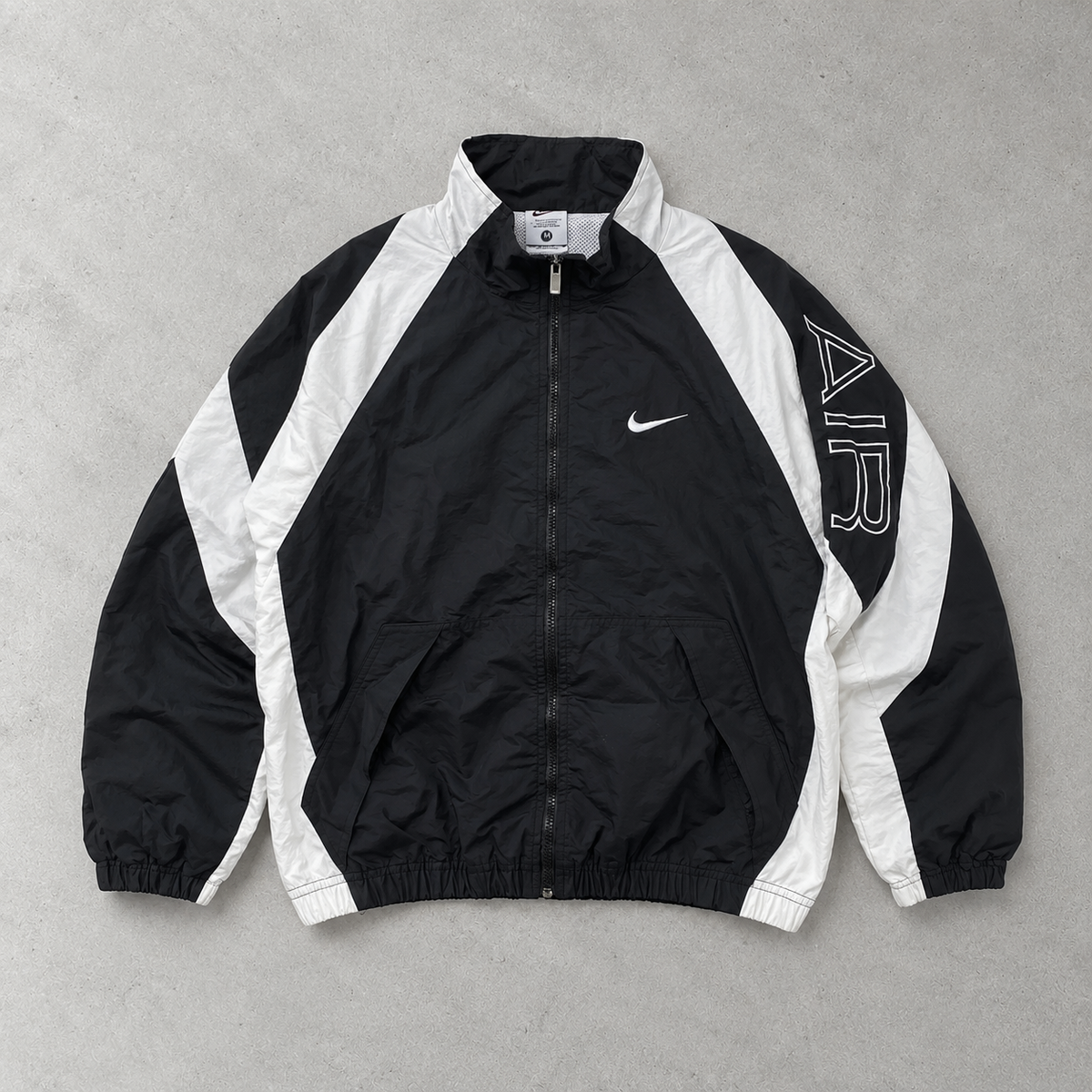 Y2K Nike Track Jacket Schwarz, Weiß Limited (M)