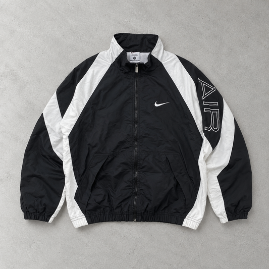 Y2K Nike Track Jacket Schwarz, Weiß Limited (M)