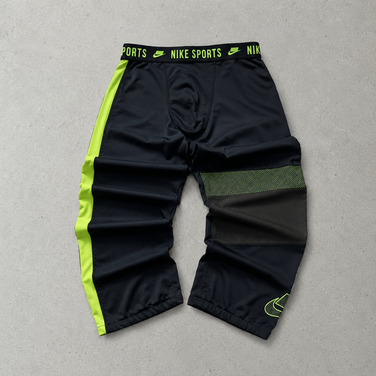 Nike Running Leggings Schwarz, Grün Rare (S)