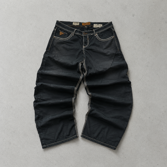 True Religion Straight Fit Jeans Schwarz, Weiß Limited (W38 | DE 54)