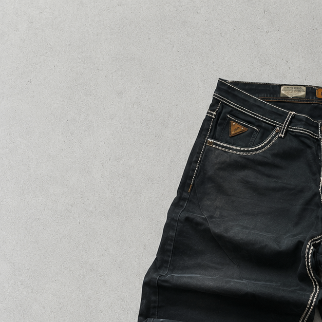 True Religion Straight Fit Jeans Schwarz, Weiß Limited (W38 | DE 54)