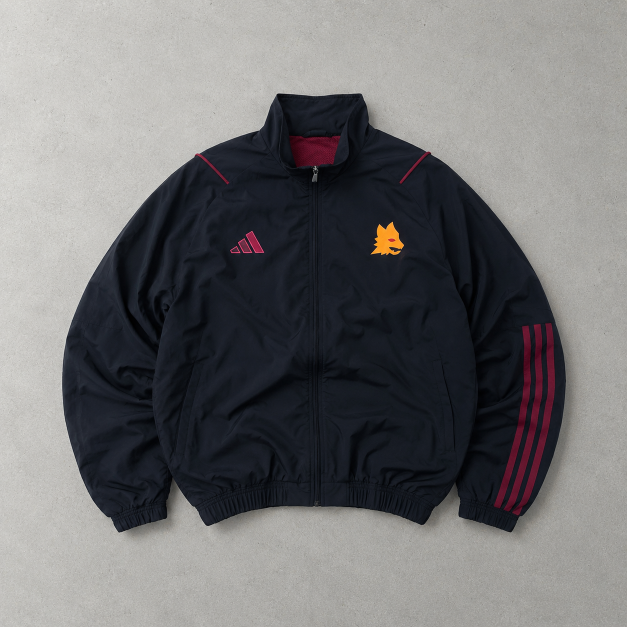 AS Roma Adidas Jacket Schwarz, Rot Limited (Size S)