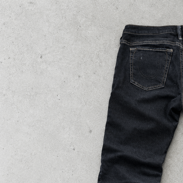 Y2K True Religion Skinny Jeans Navy Limited Stitched Logo (S)