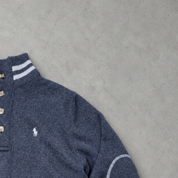 Ralph Lauren Zip Sweater Marineblau Rare (L)