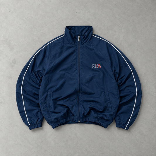 Veste de survêtement vintage Nike bleu marine rare (L)