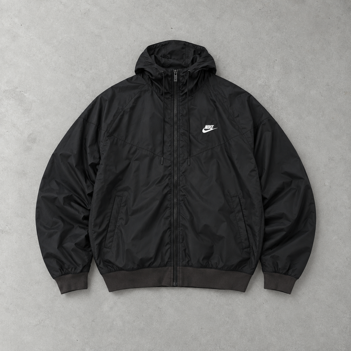 Y2K Nike Windbreaker Schwarz Limited (M)