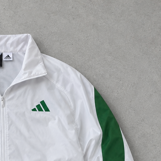 Adidas Trainingsjacke Weiß / Grün Rar (M)