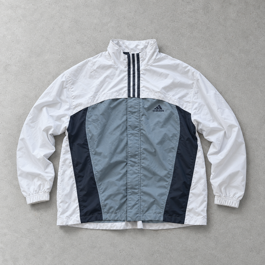 Y2K Adidas Windbreaker Weiß / Grau limitiert (M)