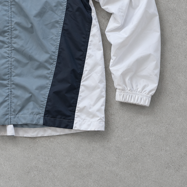 Y2K Adidas Windbreaker White / Grey Limited (M)
