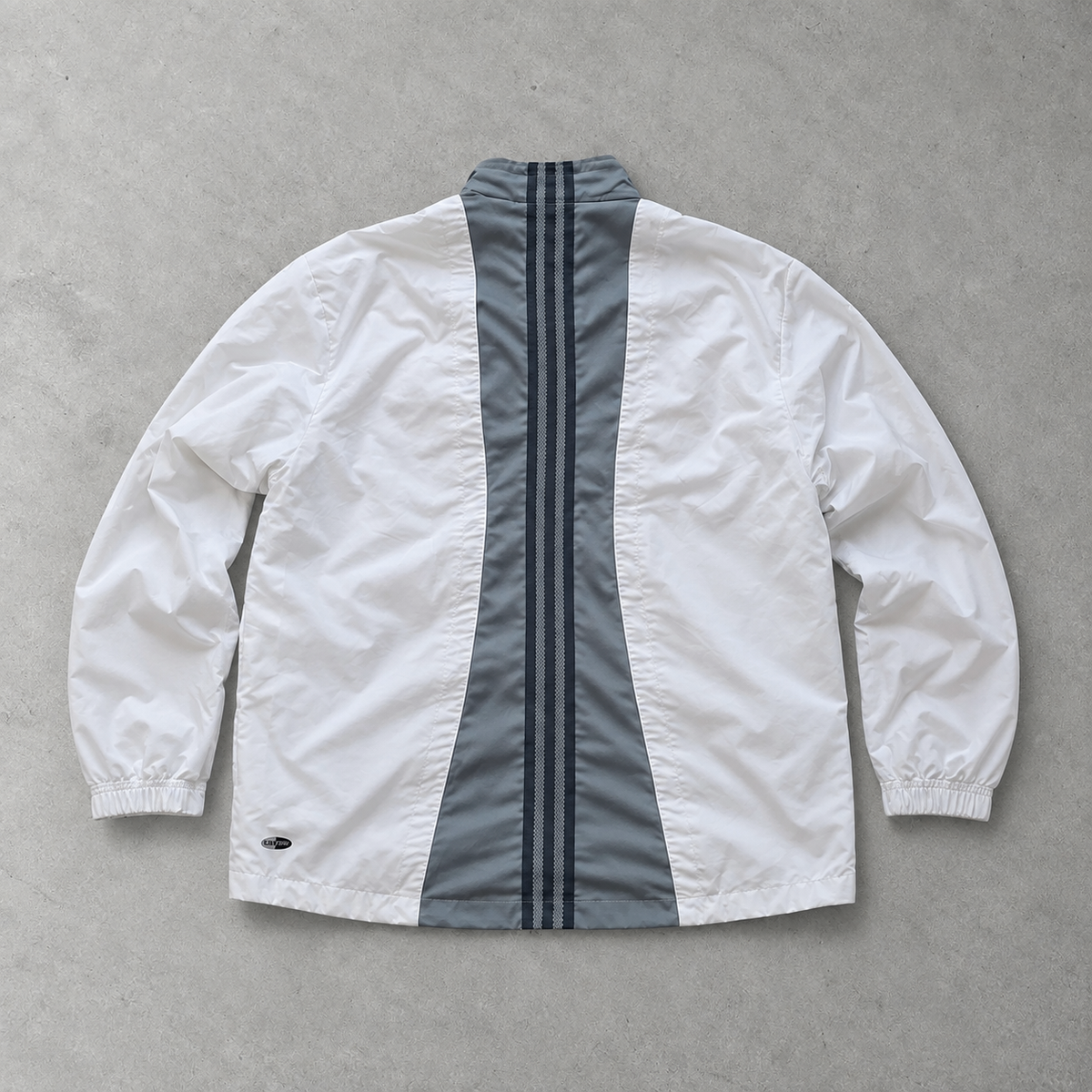 Y2K Adidas Windbreaker White / Grey Limited (M)