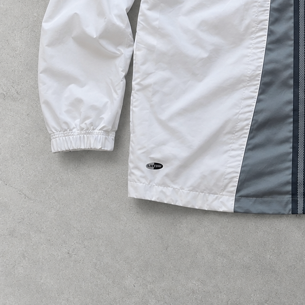 Y2K Adidas Windbreaker White / Grey Limited (M)