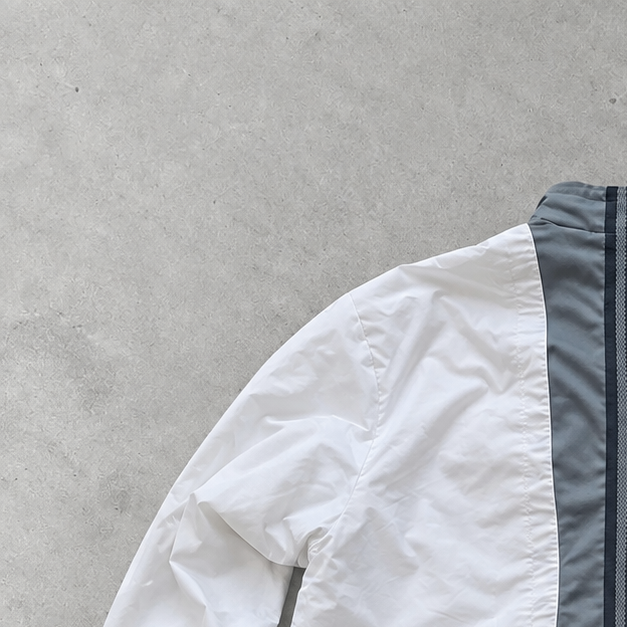 Y2K Adidas Windbreaker White / Grey Limited (M)