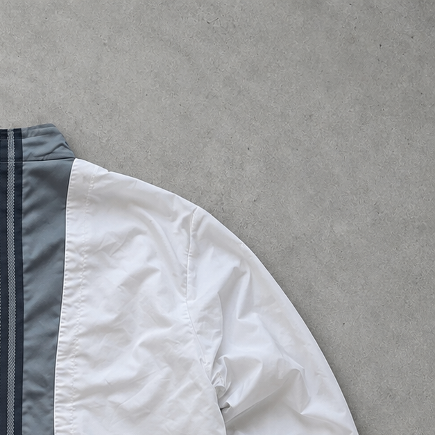 Y2K Adidas Windbreaker White / Grey Limited (M)