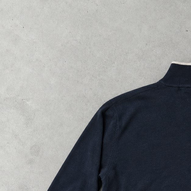 Y2K Polo Ralph Lauren Half-Zip Sweater Marineblau Rare (XL) Stitched Logo