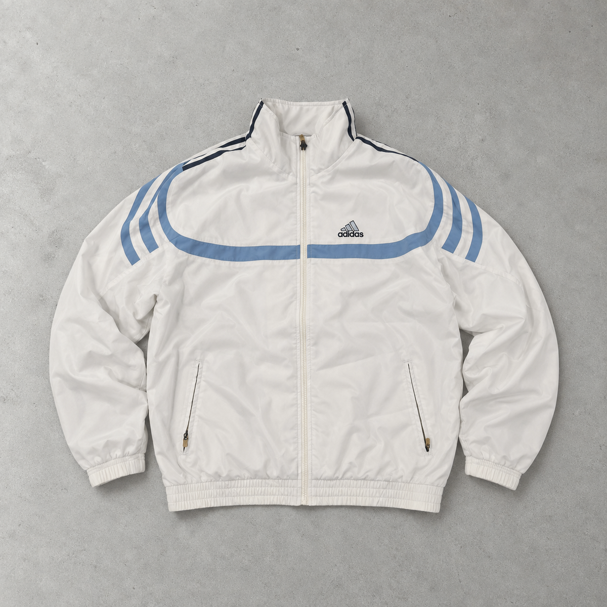 Veste Adidas bleu clair / blanc rare (M)