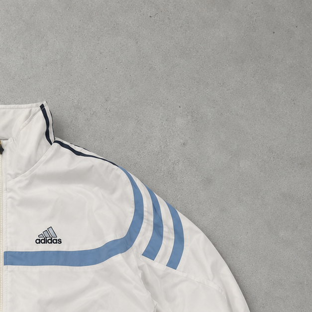 Veste Adidas bleu clair / blanc rare (M)