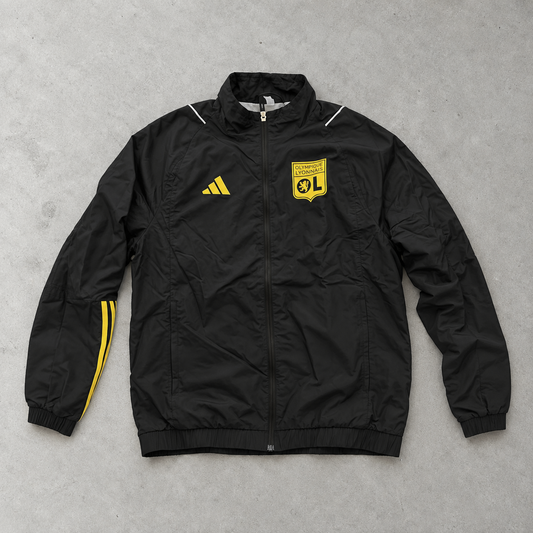 Olympique Lyonnais Adidas Jacke Schwarz / Gelb Limitiert (M)