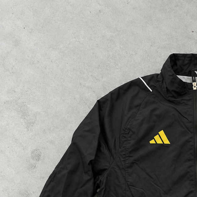 Olympique Lyonnais Adidas Jacke Schwarz / Gelb Limitiert (M)
