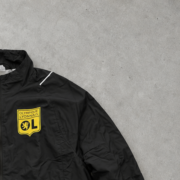 Olympique Lyonnais Adidas Jacke Schwarz / Gelb Limitiert (M)
