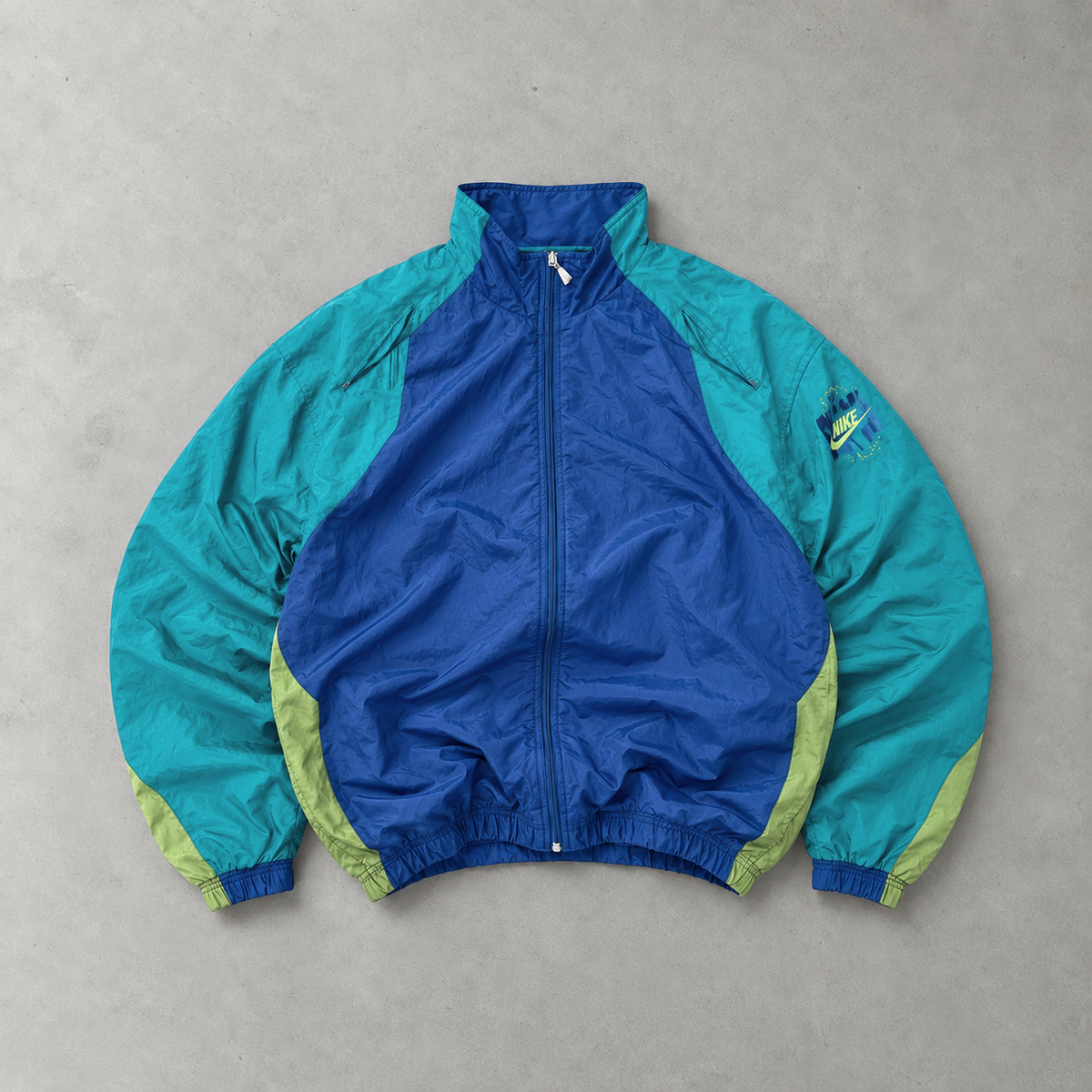 Vintage Nike Track Jacket Blue/Turquoise Limited (L) Stitched Logo