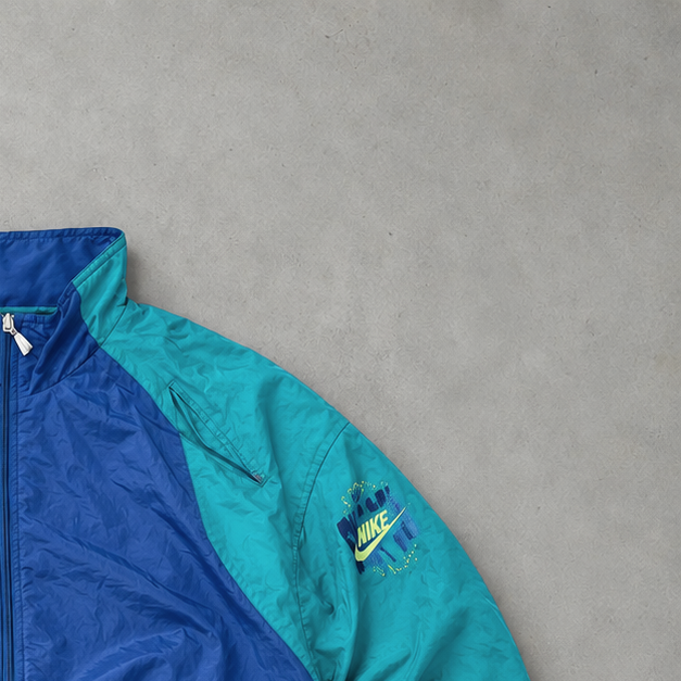 Vintage Nike Track Jacket Blue/Turquoise Limited (L) Stitched Logo