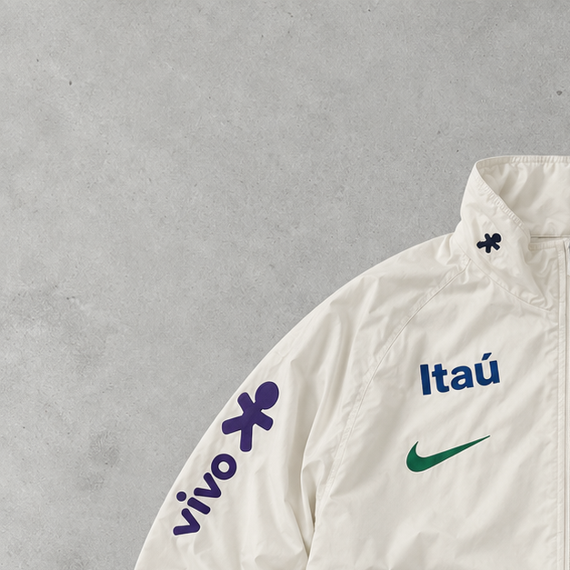 Brasilien Y2K Nike Windbreaker Creme, Beige Limited (M)