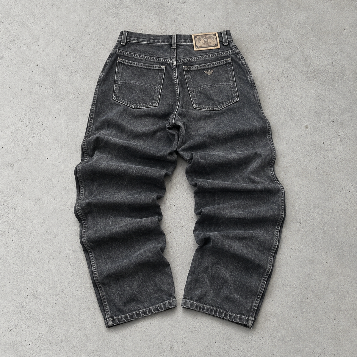 Y2K Armani Jeans Jeans Black Rare (S)