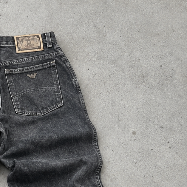 Y2K Armani Jeans Jeans Black Rare (S)